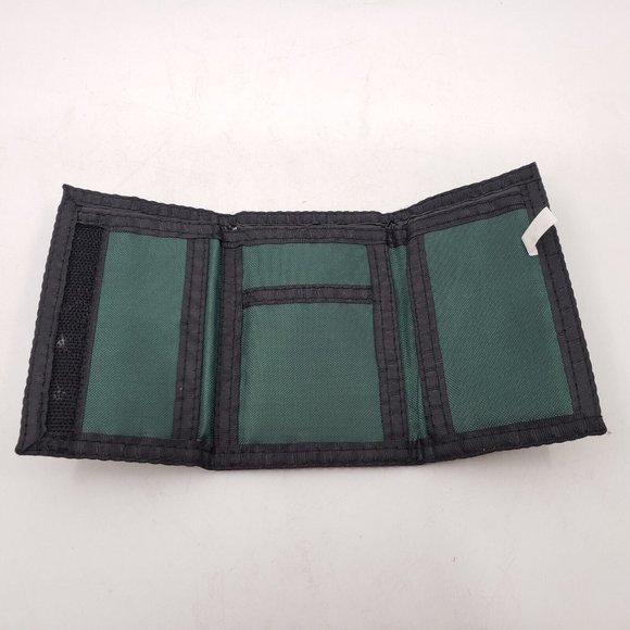 University of South Florida Bulls USF Logo Nylon Trifold Wallet Green Gold - Picture 5 of 10